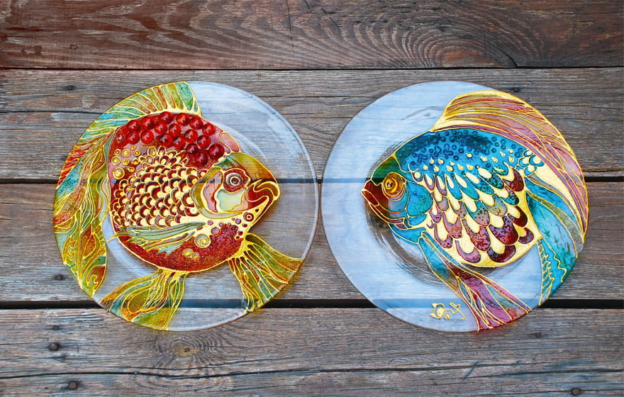 Роспись стеклянной посуды или керамики