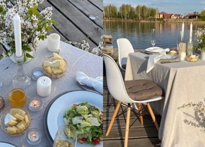 Романтическое свидание на берегу озера в Ровно