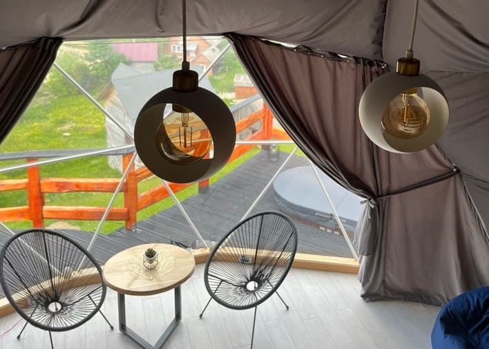Романтичный уик-энд в уютном куполе с террасой Mria Pid Nebom